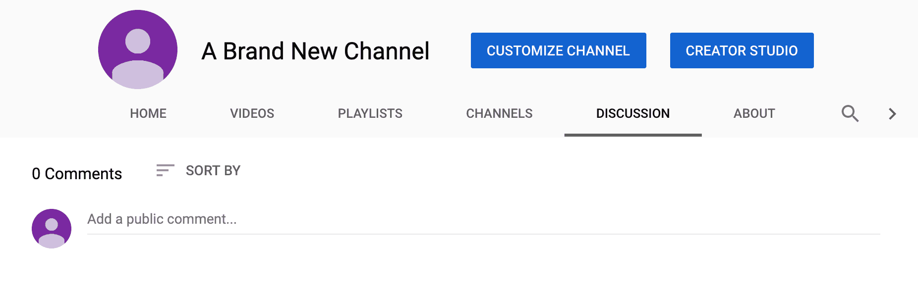 youtube channel discussion tab